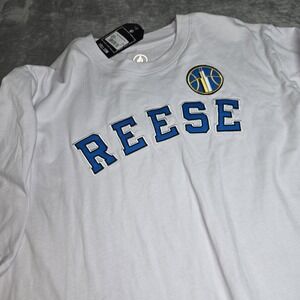 Angel Reese Shirt Mens XL White WNBA Chicago Sky T-shirt Short Sleeve NWT